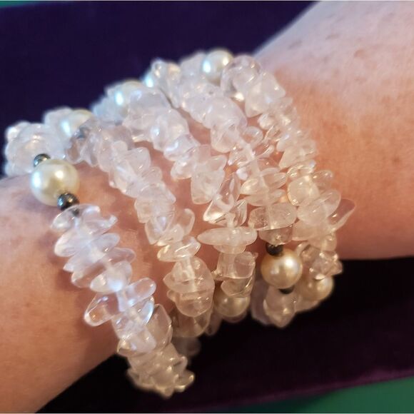 Long Antique clear Quartz necklace - Picture 5 of 6